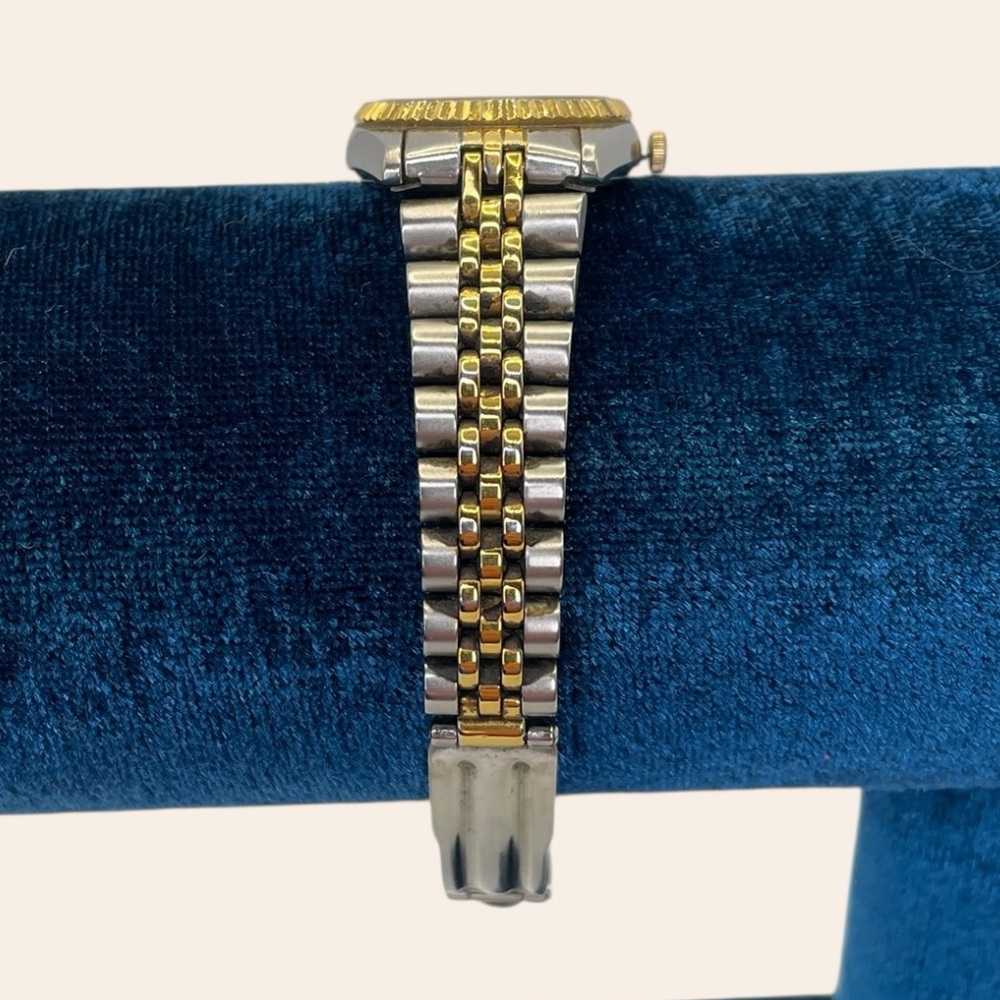 Vintage Seiko Quartz Watch Gold Dial Day Date Two Tone Jubilee Bracelet Classic - Picture 3 of 12